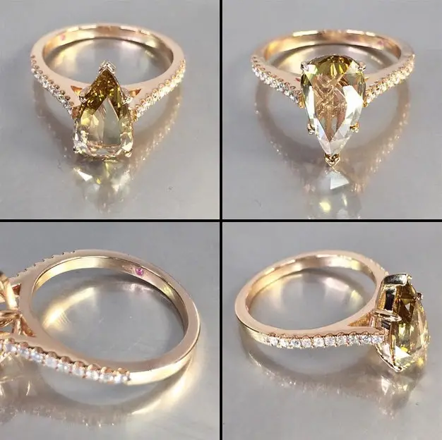 Close up of Katie Maloney's engagement ring