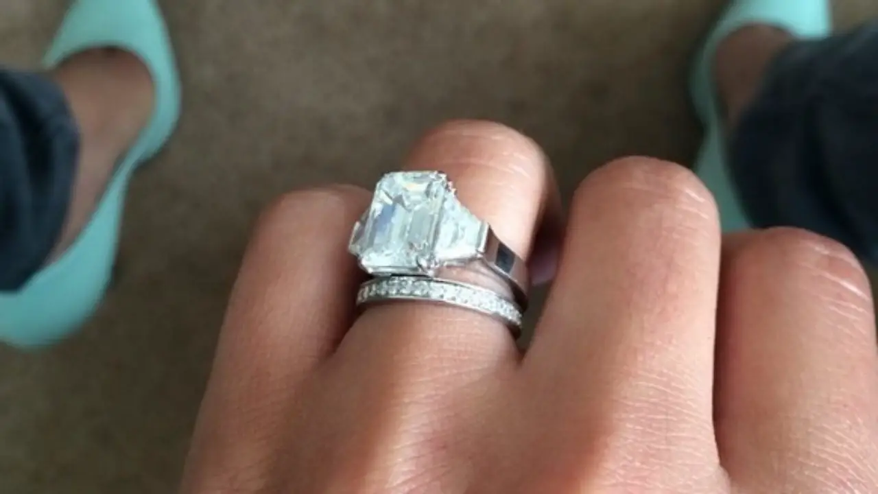 6 carat emerald cut eternity band