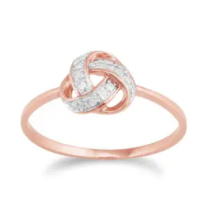 rose gold knot ring