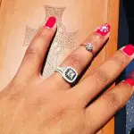 Chanel Shorts’ Square Shaped Diamond Ring