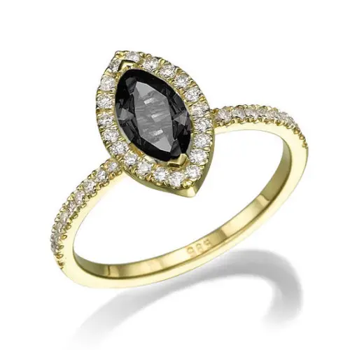 DiamondsMine-Black-Diamond-Marquise-Engagement-Ring-500x500