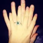 Chloe Delevingne’s Emerald Cut Emerald Stone Ring