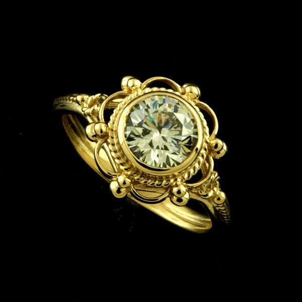 victorian-style-14k-yellow-gold-bezel-set-cubic-zirconia-synthetic-stone-engagement-ring