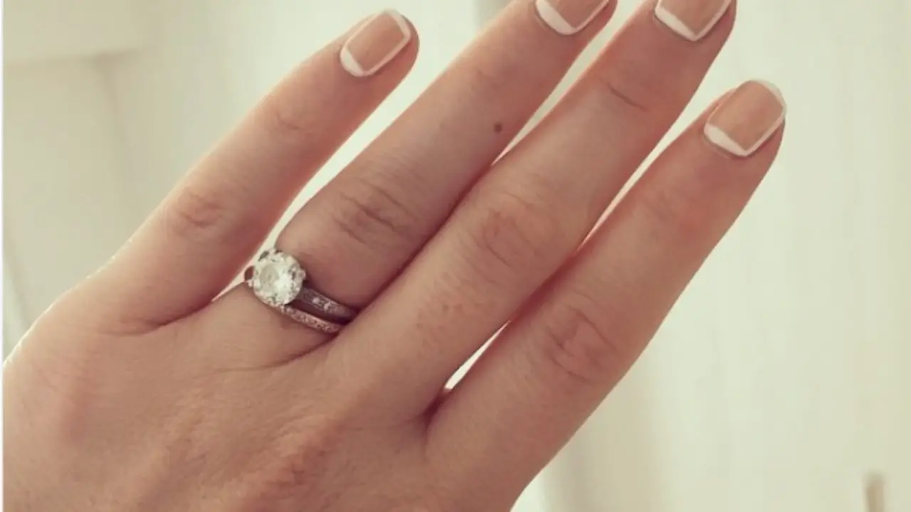 Zoe Lister Jones Round Cut Diamond Ring