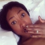 Enhle Mbali’s Round Cut Diamond Ring