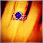 Crystal Hoyt’s Round Cut Sapphire Ring