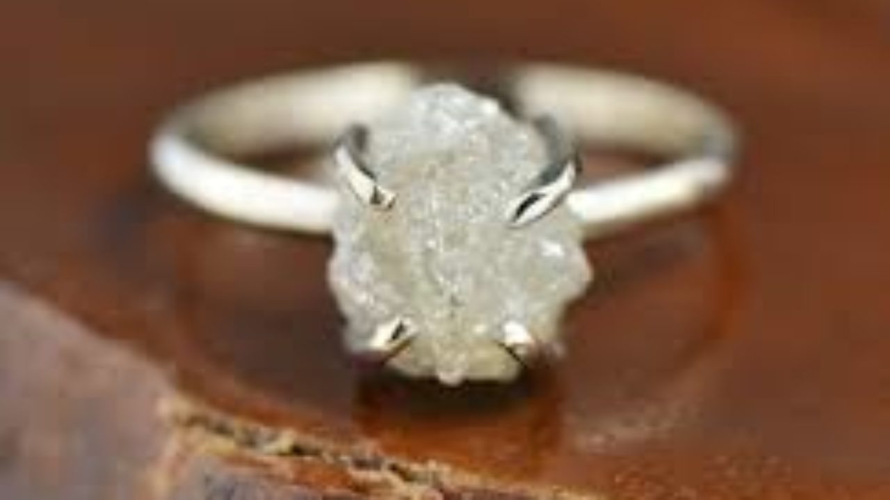 Raw cut hotsell diamond ring