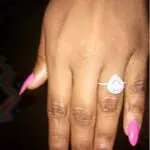 Ayo Thompson’s Pear Shaped Diamond Ring
