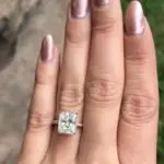 Janel Parrish’s Emerald Cut Diamond Ring