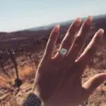 Keleigh Sperry’s Square Shaped Diamond Ring