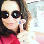 Katie Lowes’ Square Shaped Diamond Ring