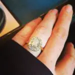 Mina Starsiak’s Cushion Cut Diamond Ring