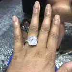 Kesha Ward’s Asscher Cut Diamond Ring