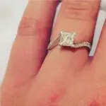 Amanda Ciavarri’s Square Shaped Diamond Ring