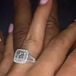 Kseniya Mikhaleva’s Square Shaped Diamond Ring