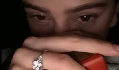 Rosalía's engagement ring (from her music video, BESO).