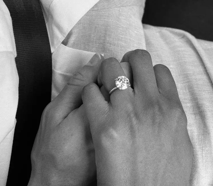 Teddi Wright Engagement Ring black-and-white
