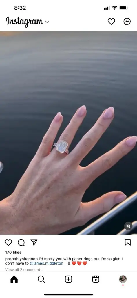 Shannon Ford’s Engagement Ring: A Bezeled Radiant Cushion Cut